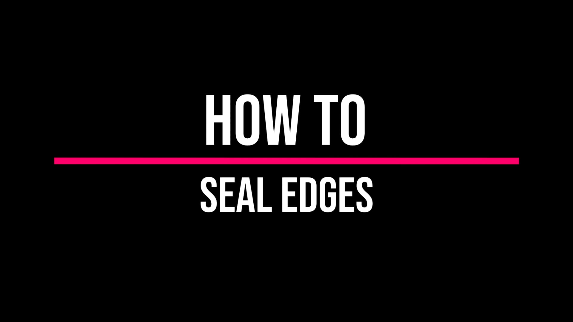 How to heat seal edges